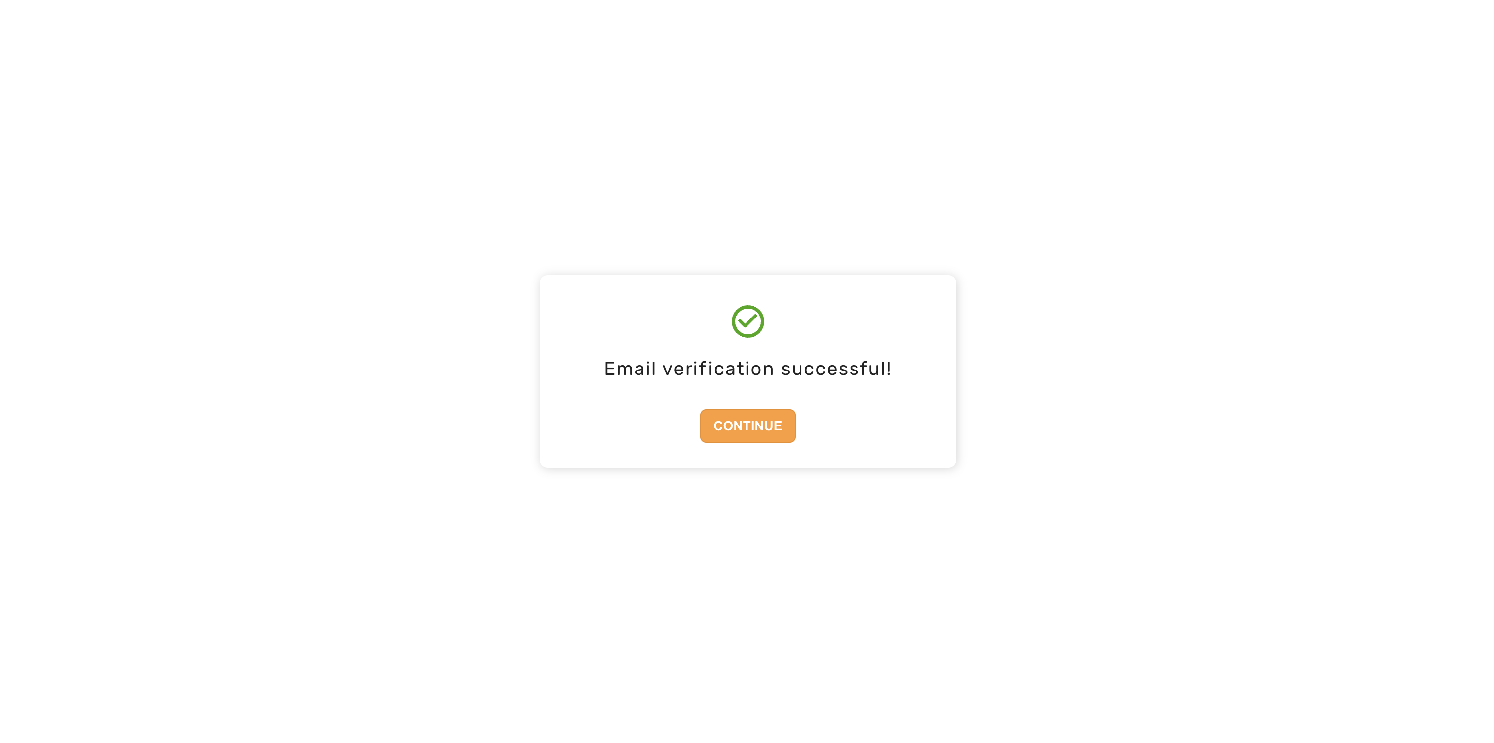 Email verification success